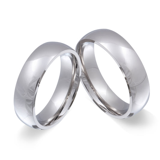 Glamour Partnerring-Set mit Lasergravur