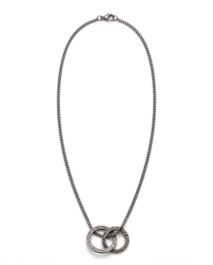 Edelstahlkette mit zwei Ringen als Anhänger