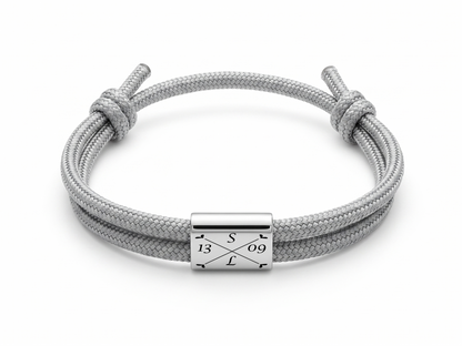 Segeltau-Armband mit Gravur | Rechteckplatte | Verstellbar, drei Farben