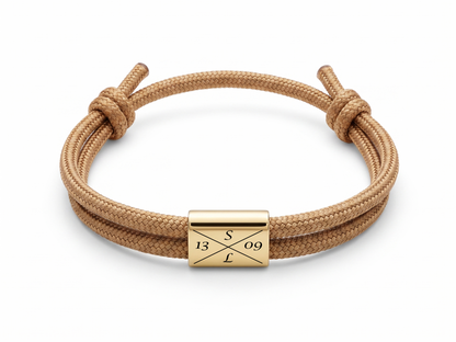 Segeltau-Armband mit Gravur | Rechteckplatte | Verstellbar, drei Farben