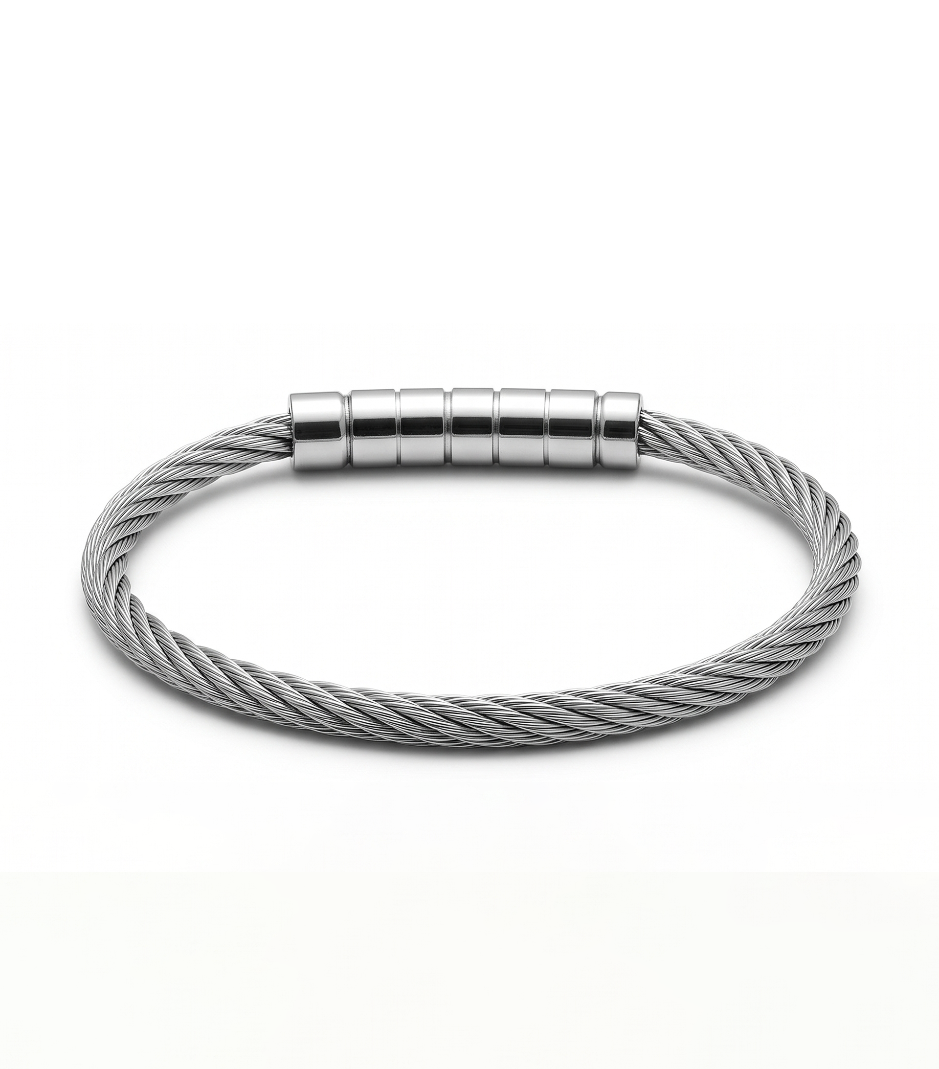 Armband aus Stahlseil in Silber
