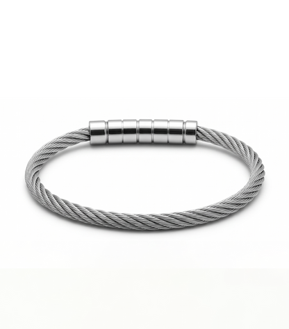 Armband aus Stahlseil in Silber