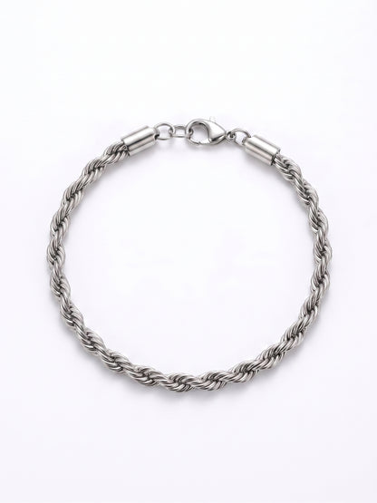 Kordelketten-Armband silber