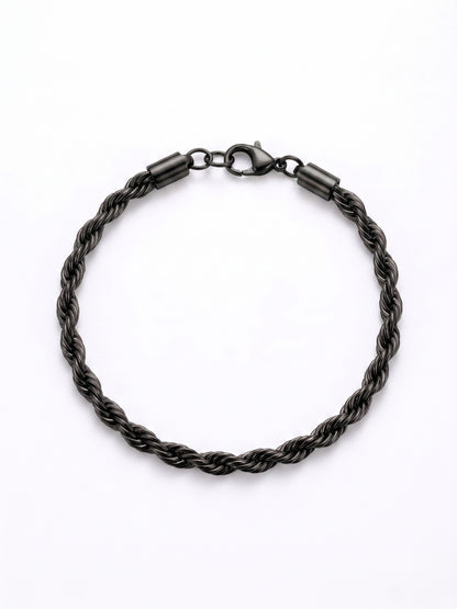 Kordelketten-Armband schwarz