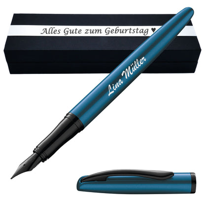 Pelikan Jazz Noble Elegance P36 Aquamarin Füllhalter im Geschenkset mit Gravur