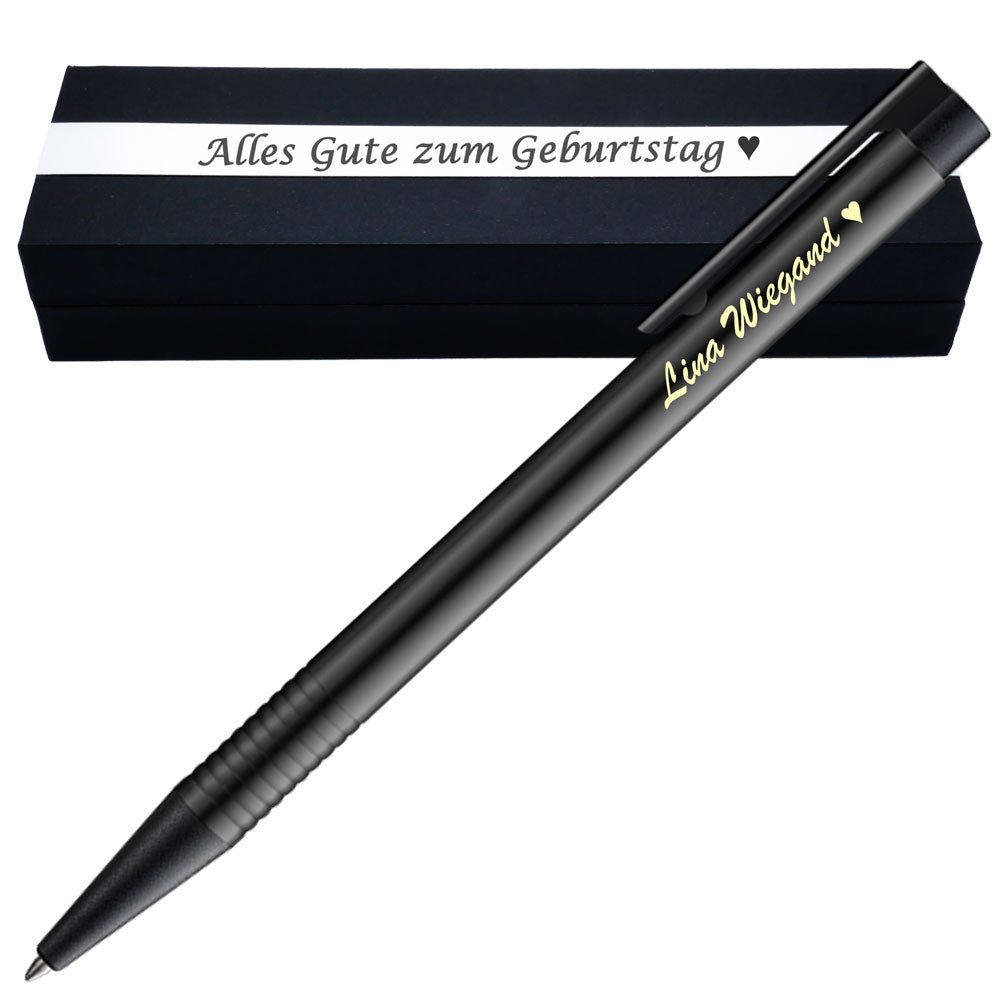 LAMY logo 208 All Black Geschenkset mit Gravur