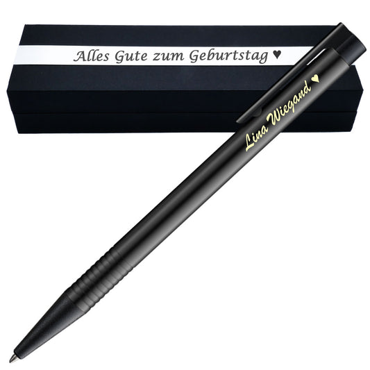 LAMY logo 208 All Black Geschenkset mit Gravur