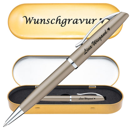 Pelikan Kugelschreiber Jazz Noble Elegance K36 Taupe mit Gravur inkl. Geschenkbox mit Gravur