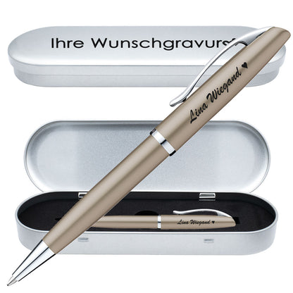 Pelikan Kugelschreiber Jazz Noble Elegance K36 Taupe mit Gravur inkl. Geschenkbox mit Gravur