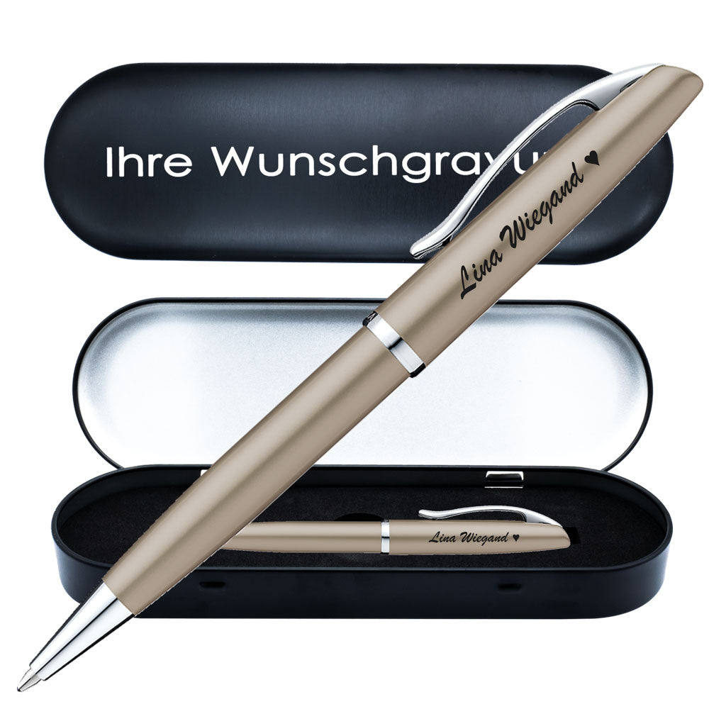 Pelikan Kugelschreiber Jazz Noble Elegance K36 Taupe mit Gravur inkl. Geschenkbox mit Gravur