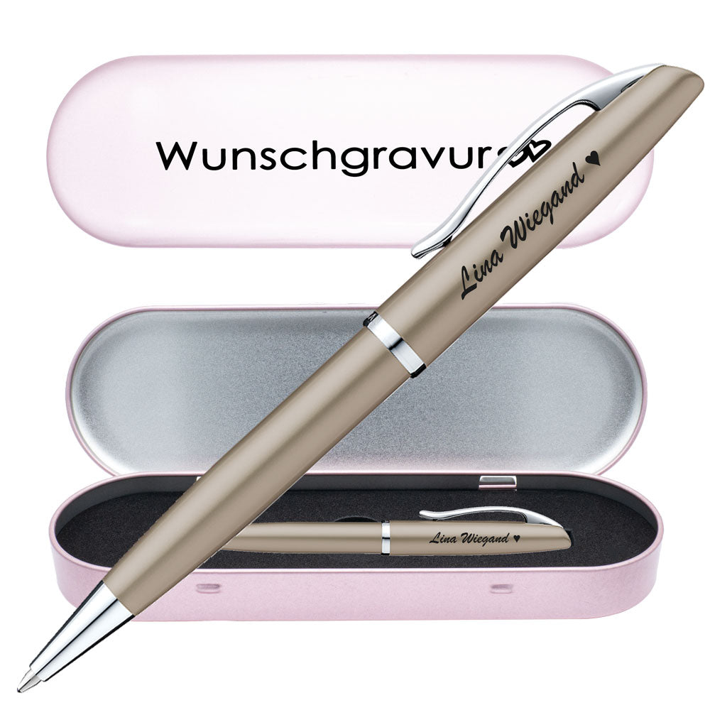 Pelikan Kugelschreiber Jazz Noble Elegance K36 Taupe mit Gravur inkl. Geschenkbox mit Gravur