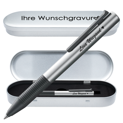 Tintenroller silber mit Gravur und Geschenkbox 4