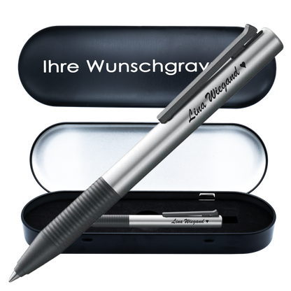 Tintenroller silber mit Gravur und Geschenkbox 5