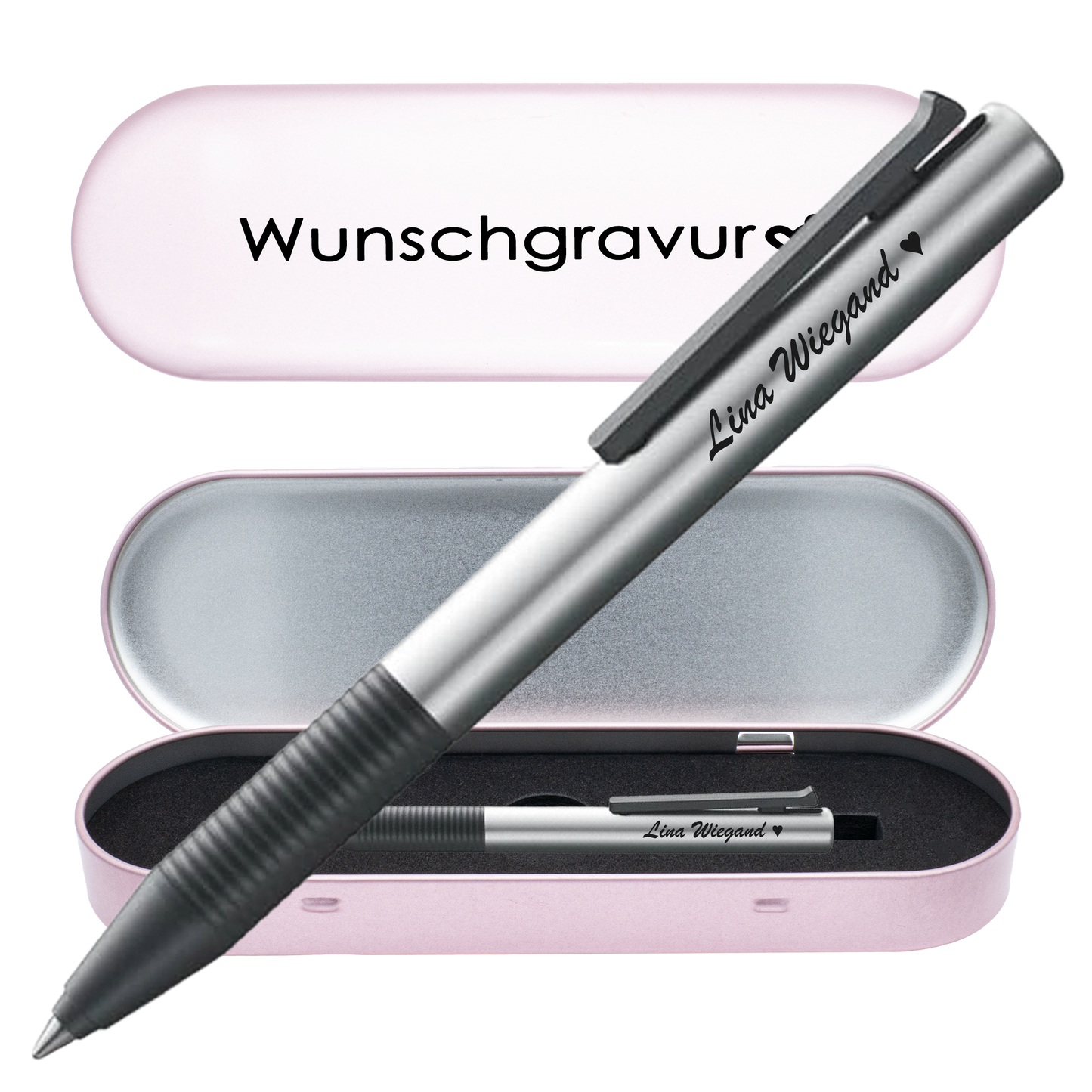 Tintenroller silber mit Gravur und Geschenkbox 6
