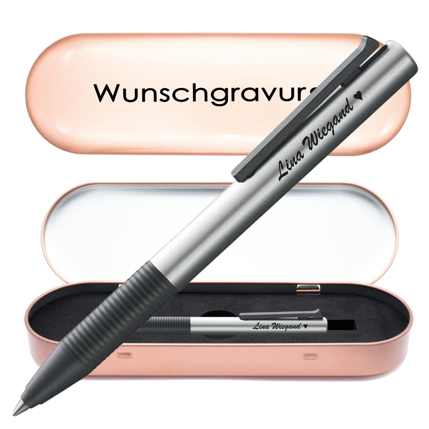 Tintenroller silber mit Gravur und Geschenkbox 7