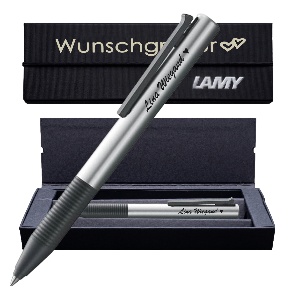 LAMY tipo AL/K Tintenroller mit Gravur | Aluminium | inkl. Geschenkbox mit Gravur – PS488PSBoxLamy