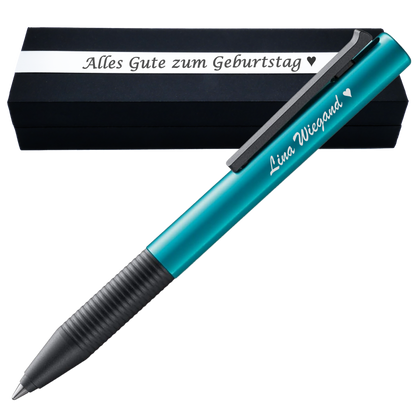 Tintenroller turmalin mit Gravur und Geschenkbox 2