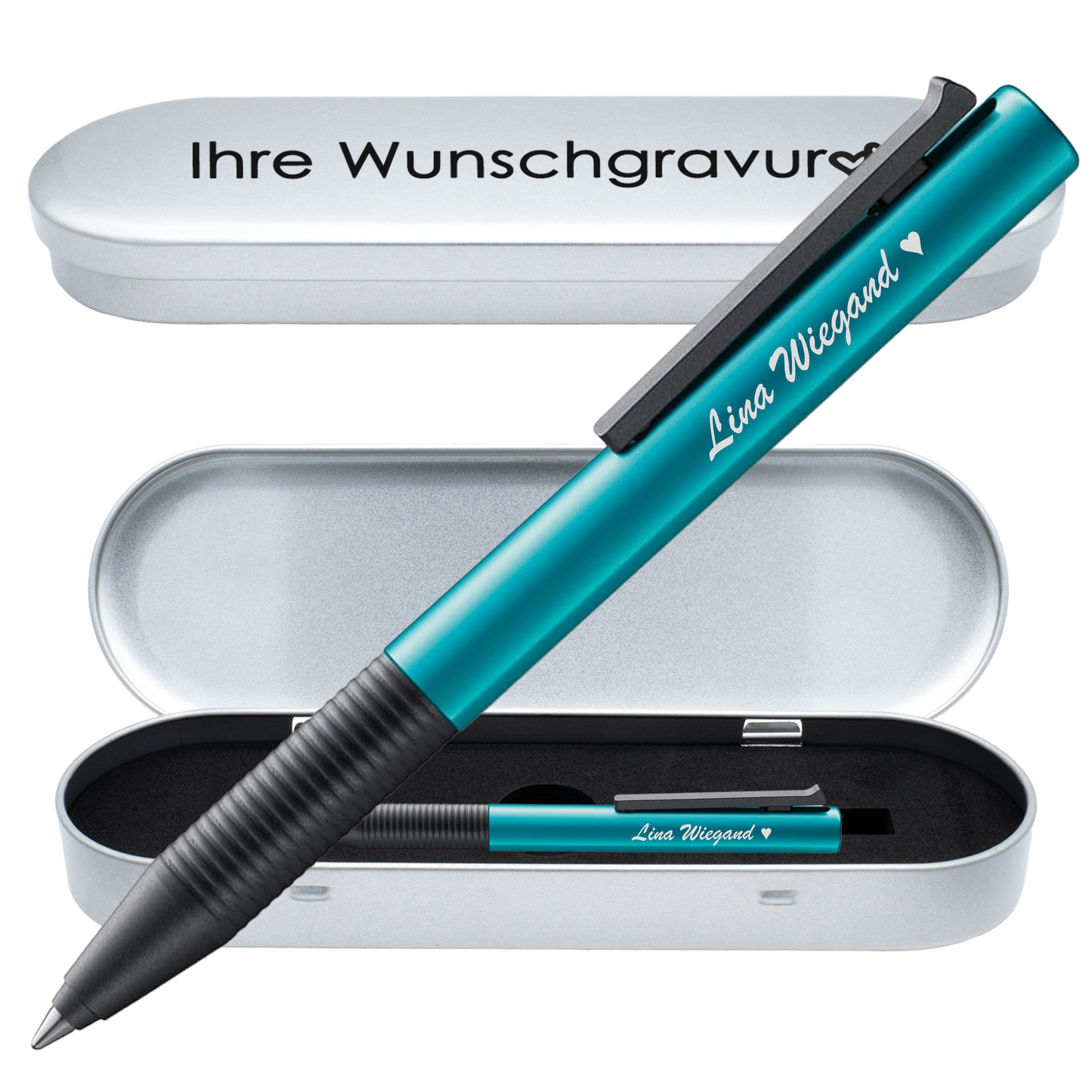 Tintenroller turmalin mit Gravur und Geschenkbox 4