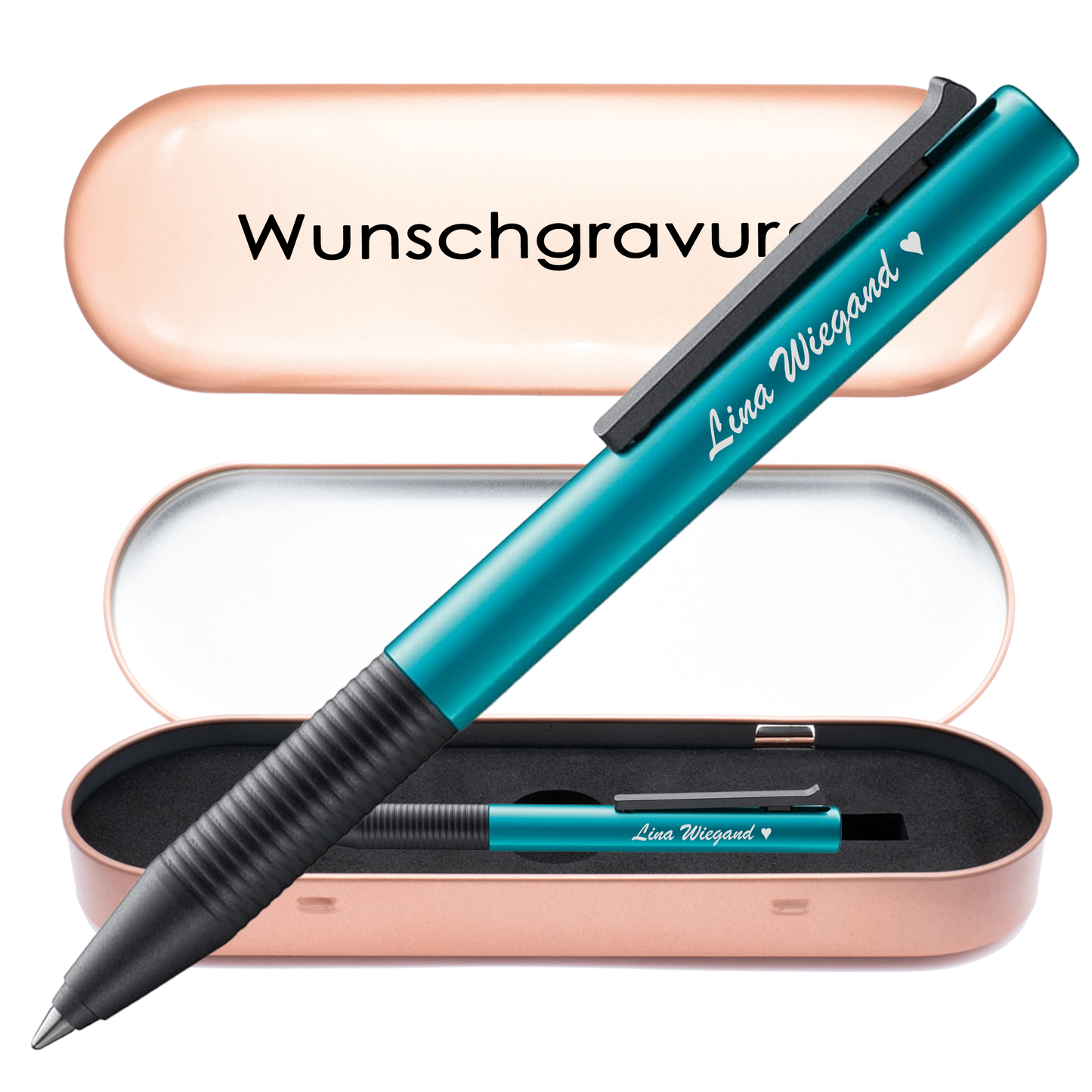 Tintenroller turmalin mit Gravur und Geschenkbox 7