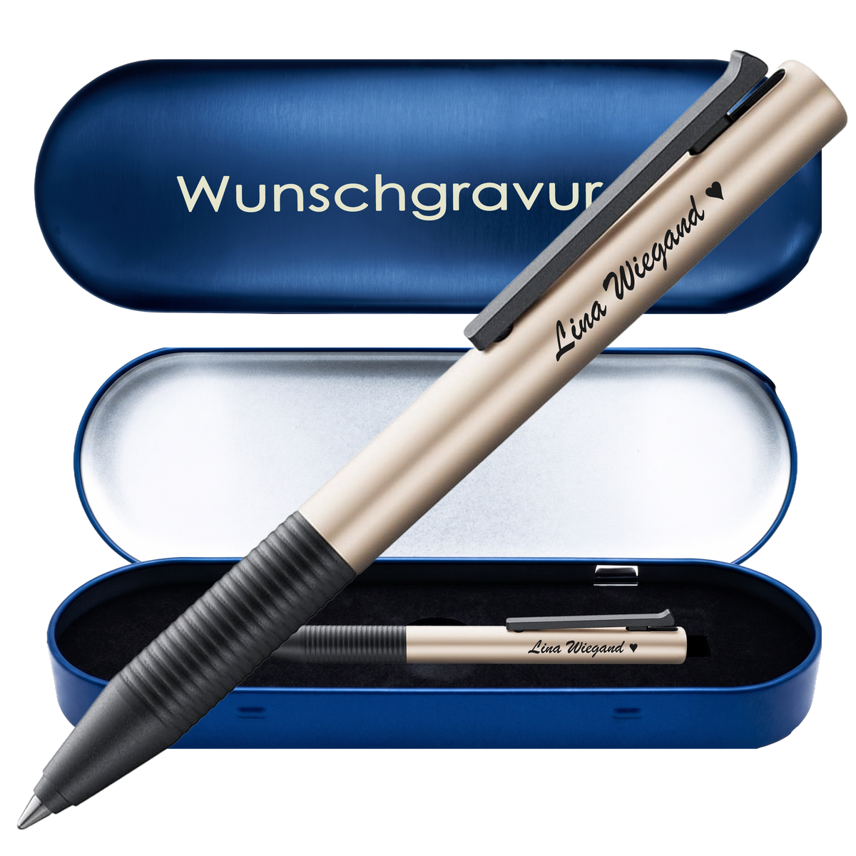 LAMY tipo AL/K Tintenroller mit Gravur | Aluminium | inkl. Geschenkbox mit Gravur – PS491PSBox8