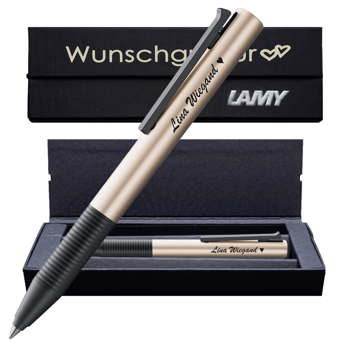 LAMY tipo AL/K Tintenroller mit Gravur | Aluminium | inkl. Geschenkbox mit Gravur – PS491PSBoxLamy