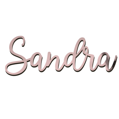 Schriftzug Namensschild, Kinderzimmer, Geschenk Holzname als Gastgeschenk, Sitzordnung aus Holz frei individualisierbar, Spiegelacryl