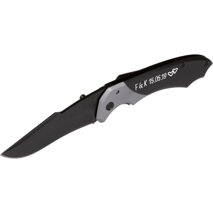 Klappmesser BLACK CUT mit Gravur