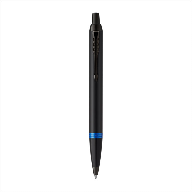 Parker IM Vibrant Rings Marine Blue Kugelschreiber mit Gravur - Personaliserter Kugelschreiber mit Gravur inkl. Geschenkbox