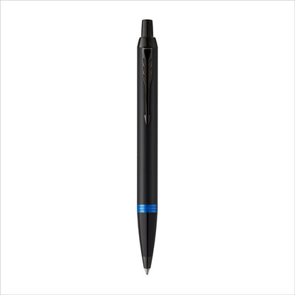 Parker IM Vibrant Rings Marine Blue Kugelschreiber mit Gravur - Personaliserter Kugelschreiber mit Gravur inkl. Geschenkbox