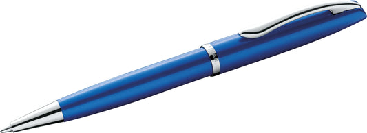 PeIikan Kugelschreiber mit Gravur als Geschenk | inkl. Etui mit Wunschgravur (Platz für 10 Stifte) | Emoji Gravur | Kugelschreiber Jazz Noble Elegance Saphire Blau