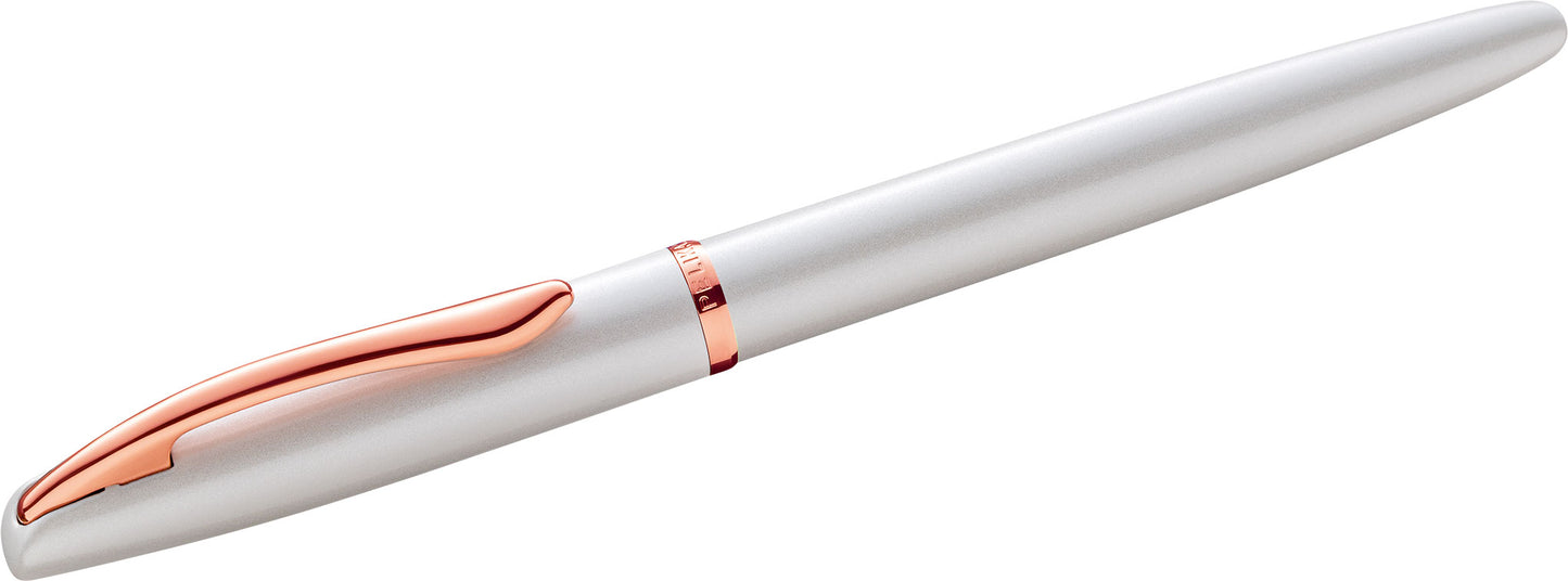 Pelikan Füllhalter Jazz® Noble Elegance mit Gravur als Geschenk | Emojis Gravur möglich | Farbe Perlmutt Weiß | personalisiert mit Wunschgravur