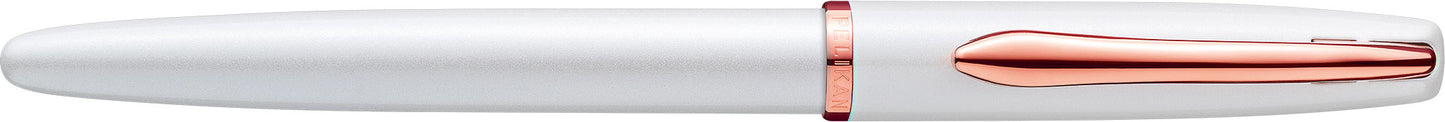 Pelikan Füllhalter Jazz® Noble Elegance mit Gravur als Geschenk | Emojis Gravur möglich | Farbe Perlmutt Weiß | personalisiert mit Wunschgravur