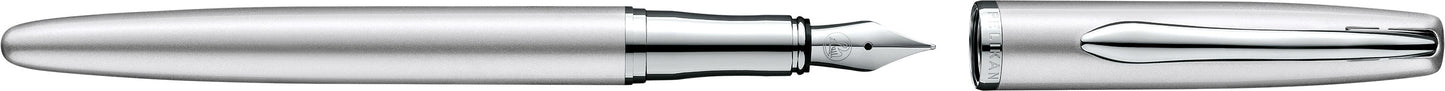 Pelikan Füllhalter Jazz® Noble Elegance mit Gravur als Geschenk | Emojis Gravur möglich | Farbe Silber | personalisiert mit Wunschgravur