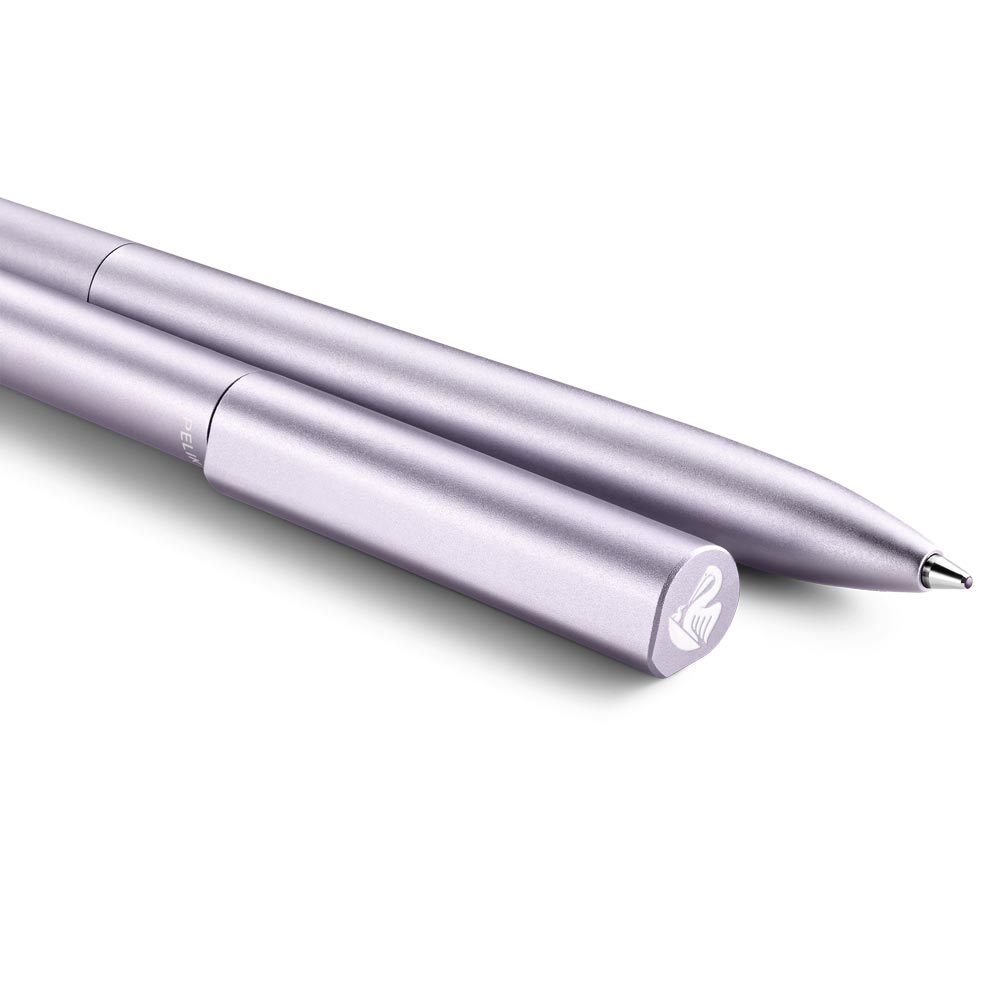 Pelikan Kugelschreiber Ineo® mit Gravur | inkl. Etui für 10 Stifte mit Wunschgravur | Lila - Violett |