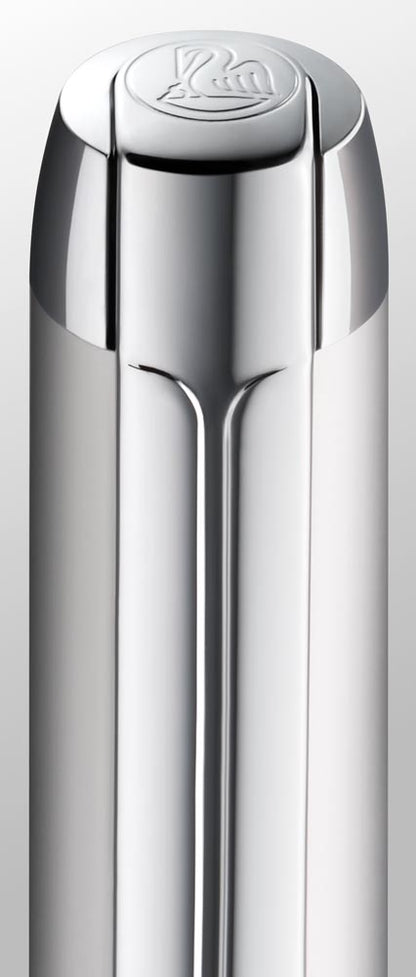 Pelikan Kugelschreiber Pura® K40 Silber mit Gravur | inkl. Geschenkbox personalisiert | Aluminium | Farbe silber