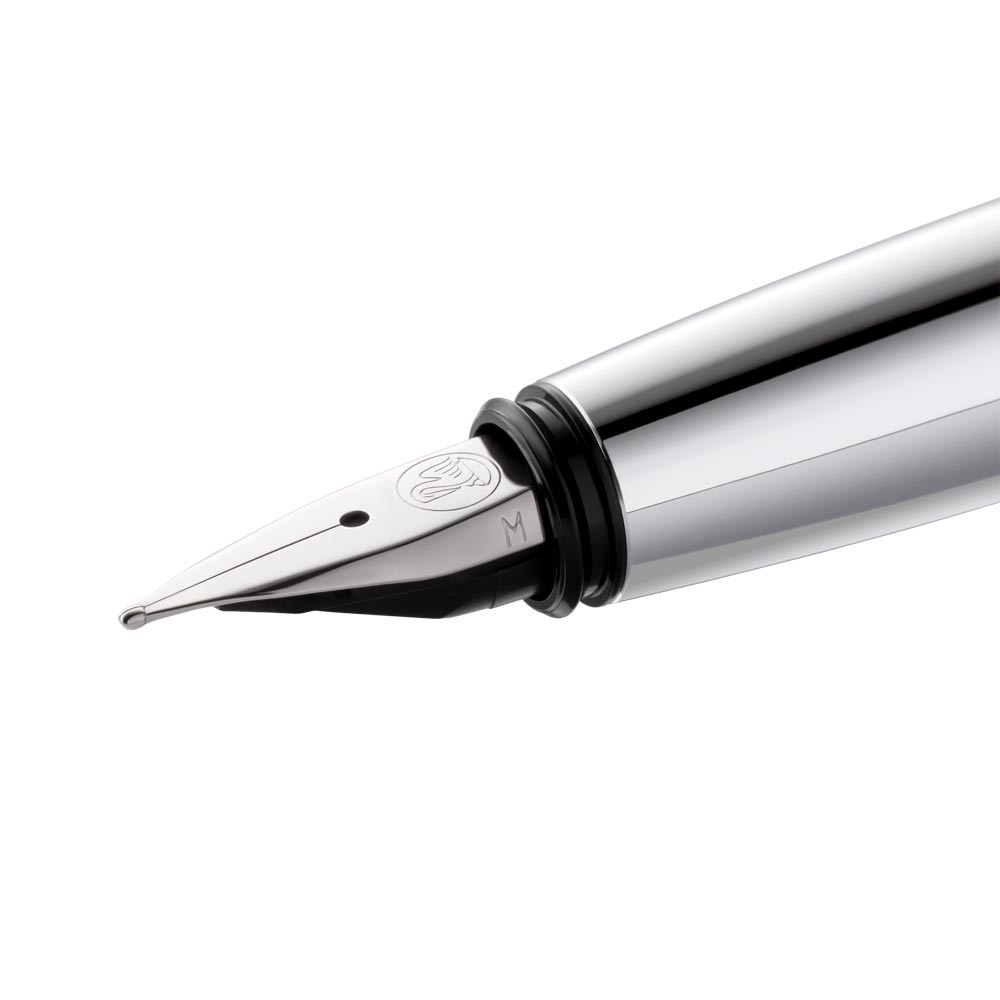 Pelikan Kugelschreiber Pura® K40 Silber mit Gravur | inkl. Geschenkbox personalisiert | Aluminium | Farbe silber