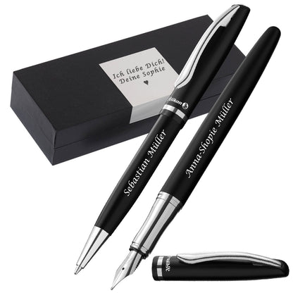 Pelikan Jazz Elegance Schreibset Schwarz mit Gravur