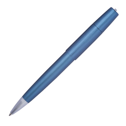 Ferraghini Drehkugelschreiber mit Wunschgravur | Edelstahl mit silbernen Applikationen | blau schreibende Großraummine | inkl. Gravur auf Box | Kugelschreiber mit Gravur