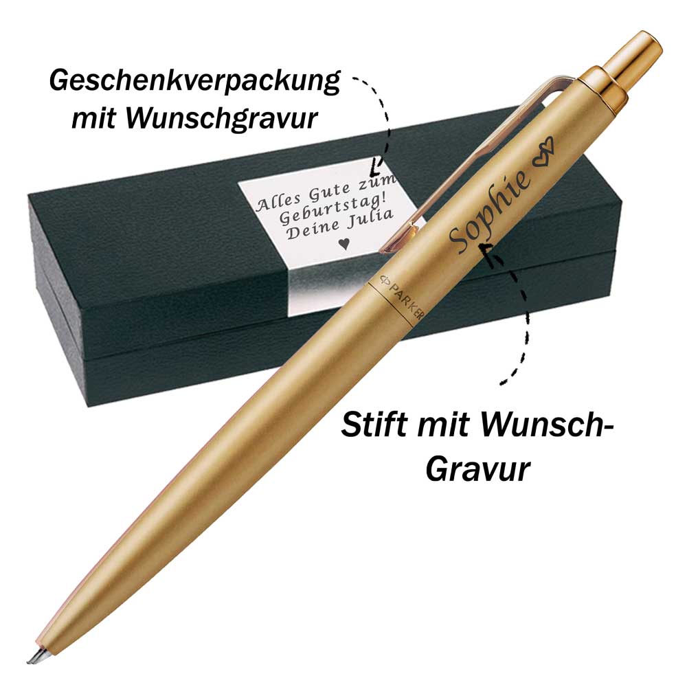 Parker Gold Jotter XL Monochrome BT Kugelschreiber mit Gravur