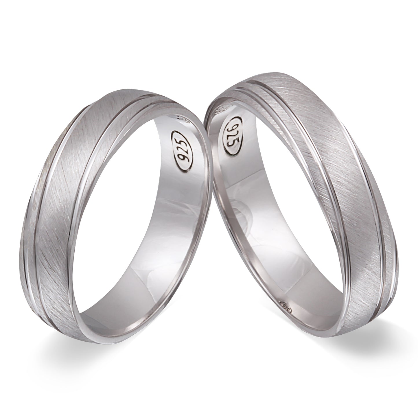 Ginger Partnerring-Set mit Lasergravur