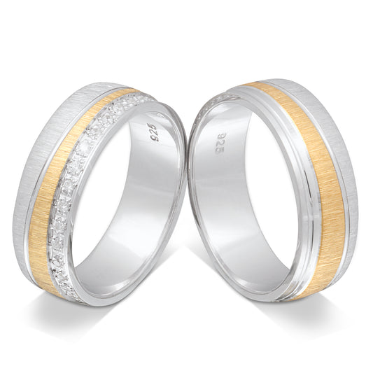 Cromwell Partnerring-Set mit Lasergravur