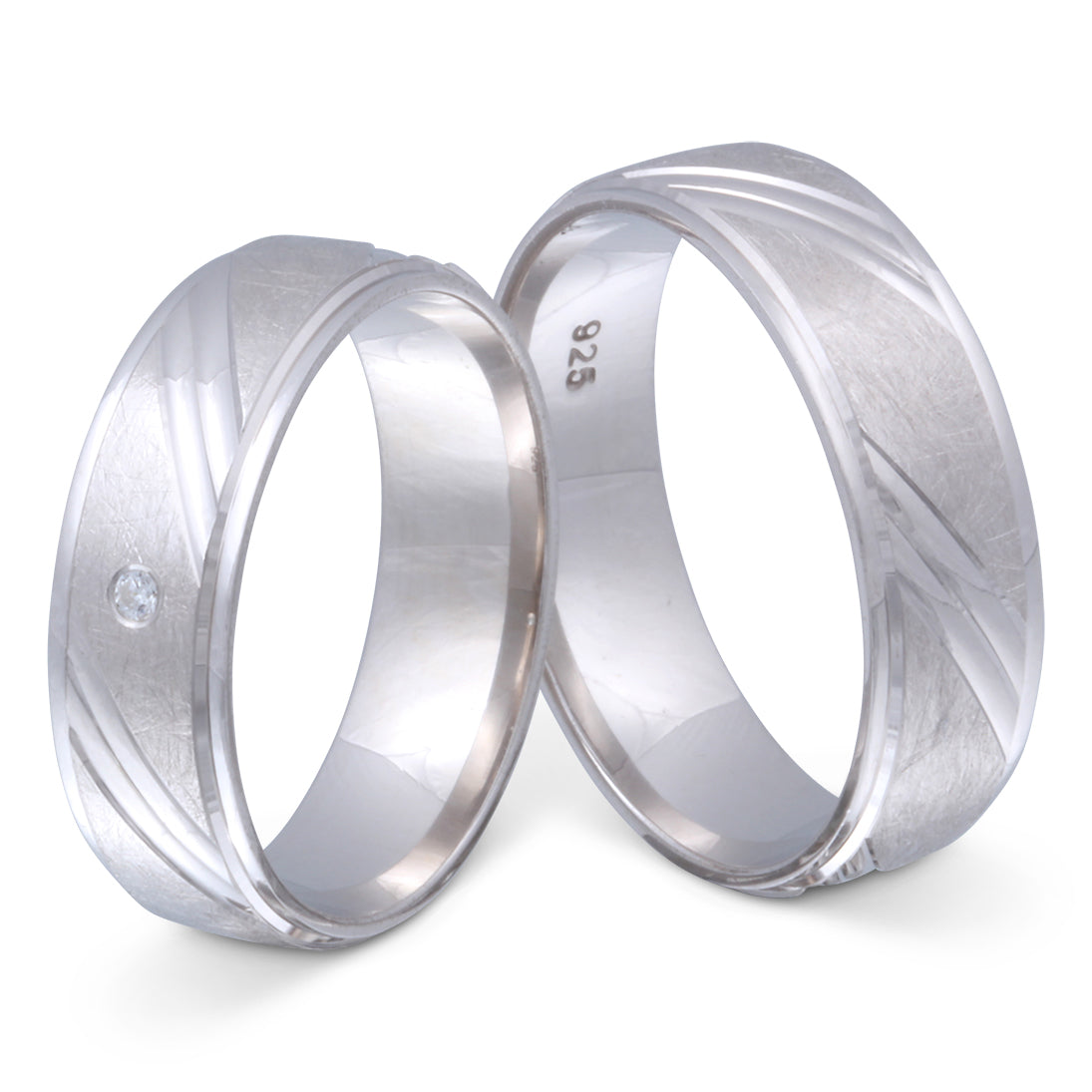 Leonora Partnerring-Set mit Lasergravur