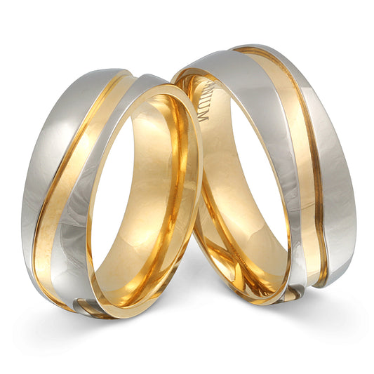 Almada Partnerring-Set mit Lasergravur