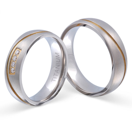 Havanna Partnerring-Set mit Handschriftgravur
