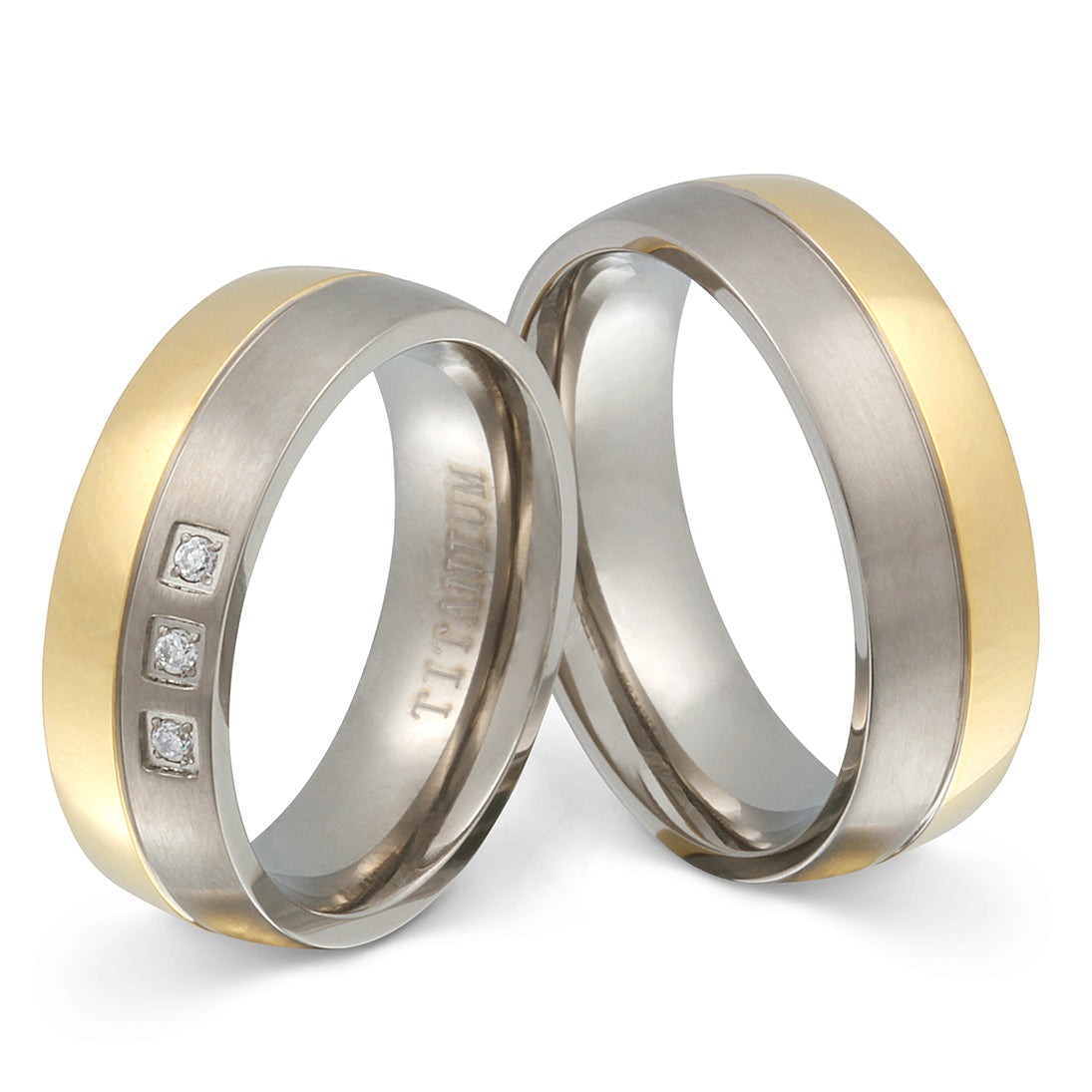 Amarillo Partnerring-Set mit Handschriftgravur