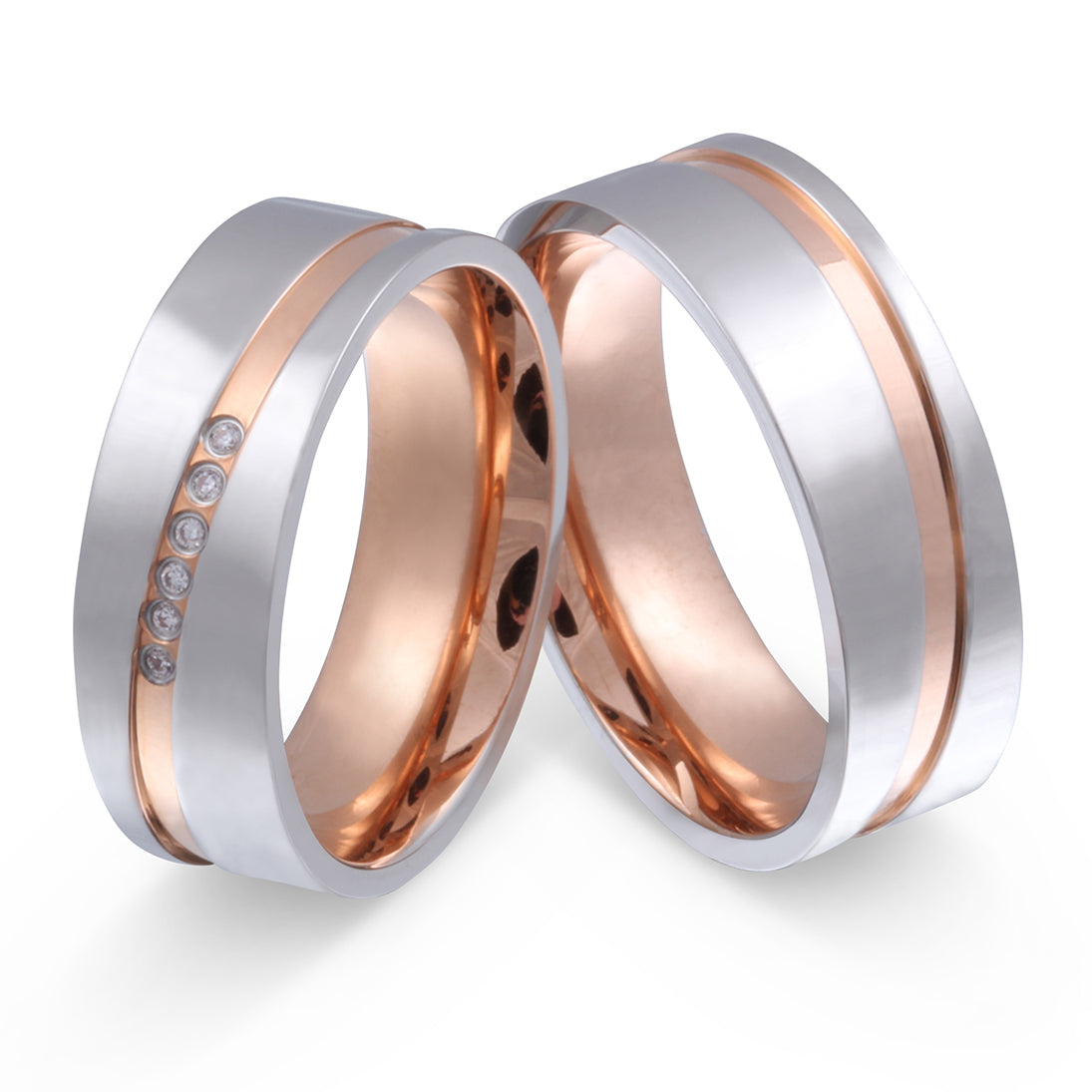 Paris Partnerring-Set mit Handschriftgravur