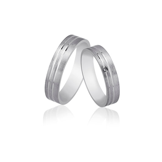 Thunder Partnerring-Set mit Lasergravur