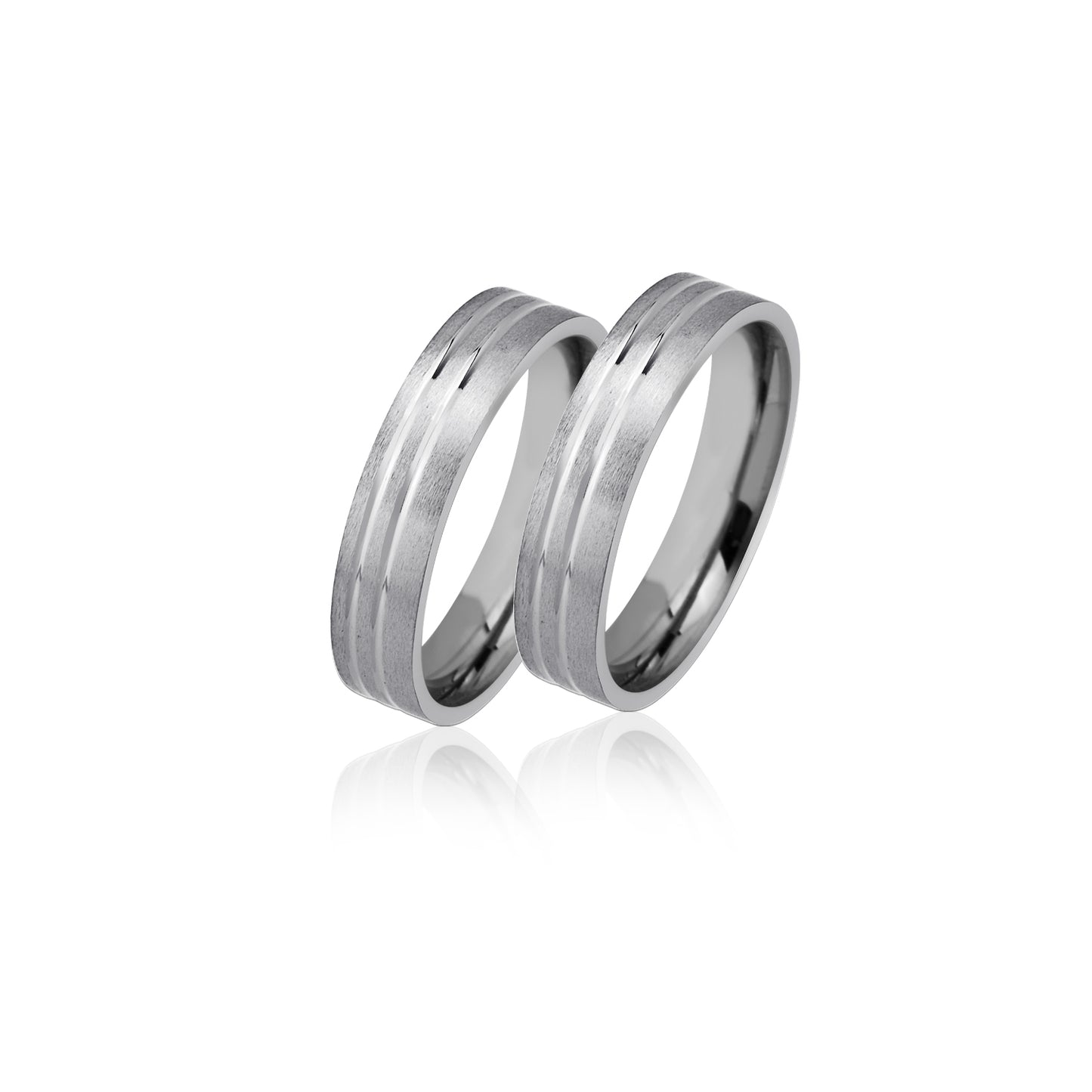 Thunder Partnerring-Set mit Lasergravur