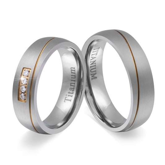 Mulini Partnerring-Set mit Lasergravur