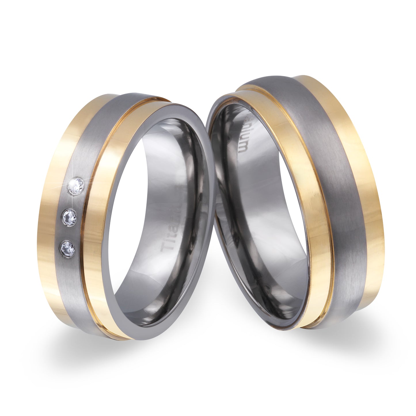 Aspendos Partnerring-Set mit Handschriftgravur